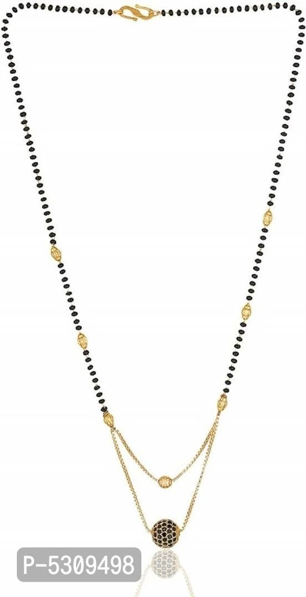 Jewellery Hub Latest Beautiful Alloy Mangalsutra for Women* - Golden