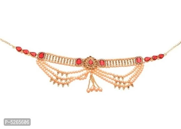 INDIA Women Beautiful Alloy artificial stones and beads kamarband* - Golden