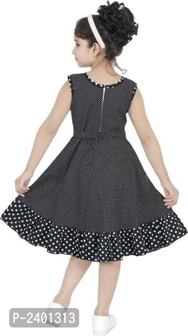 GIRLS BLACK COTTON FROCK - Black, 3 - 4 Years, Cashback on Axis Bank credit cards T&C apply