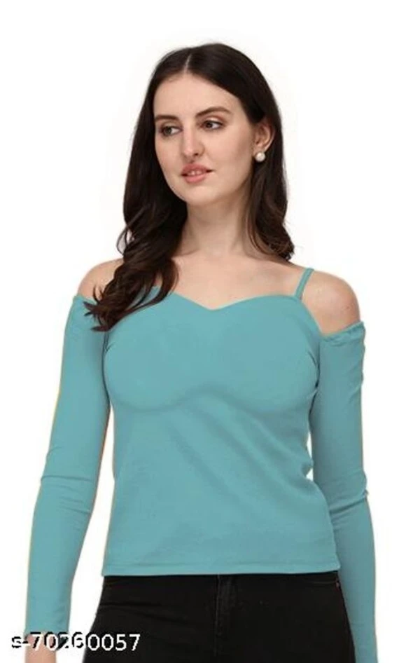 Casual Off Shoulder Sleeve Solid Women Top - available, S