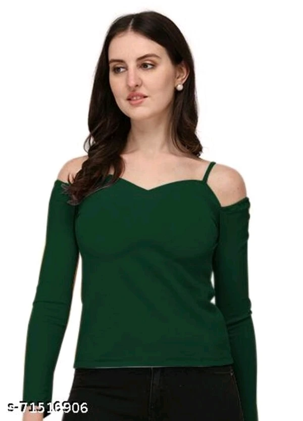 Casual Off Shoulder Sleeve Solid Women Top - available, S