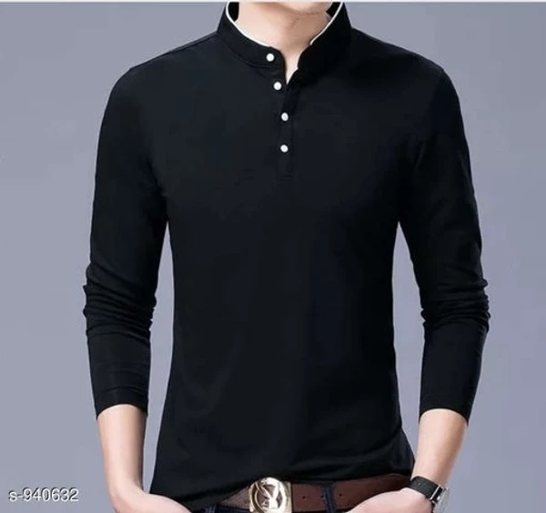 Stylish Casual Cotton Solid T-Shirt - available, S