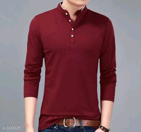 Stylish Casual Cotton Solid T-Shirt - available, S