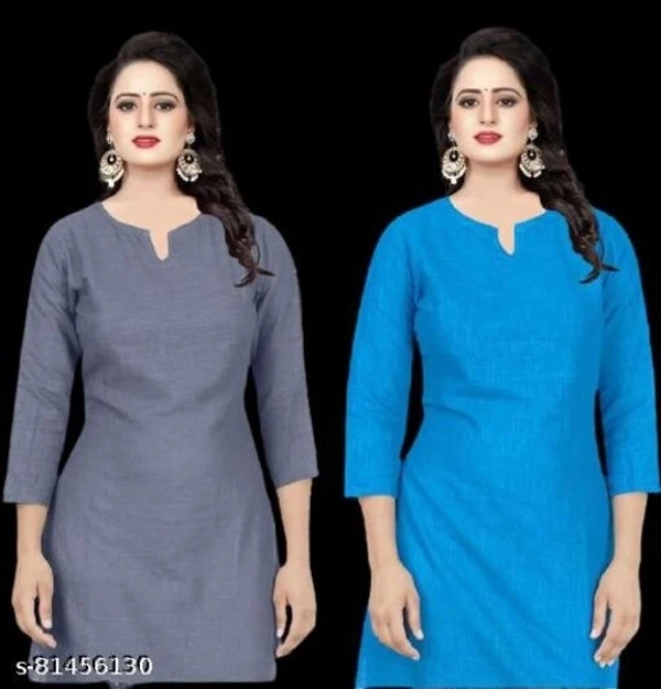 PAKHI Women's Popular,Sensational, Trendy, Fashionable100% Cotton Kurti for Daily use (Packof 2) - XL, available