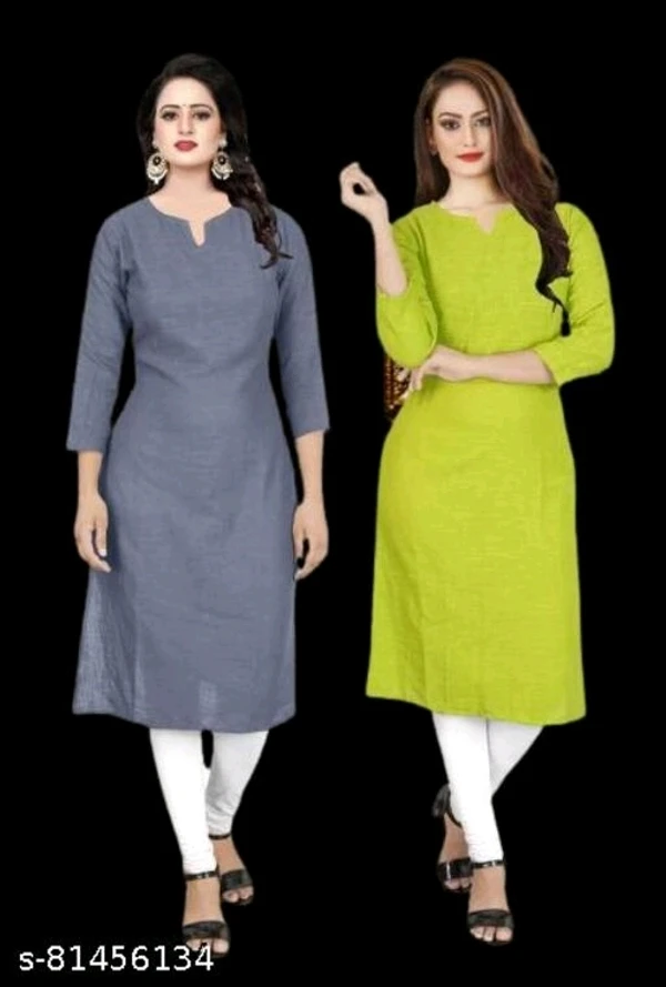 PAKHI Women's Popular,Sensational, Trendy, Fashionable100% Cotton Kurti for Daily use (Packof 2) - available, M