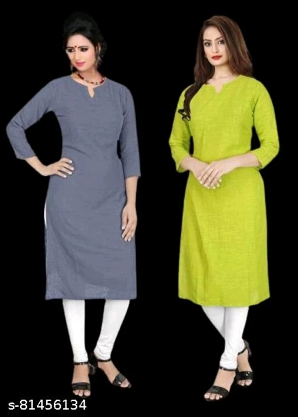 PAKHI Women's Popular,Sensational, Trendy, Fashionable100% Cotton Kurti for Daily use (Packof 2) - available, M