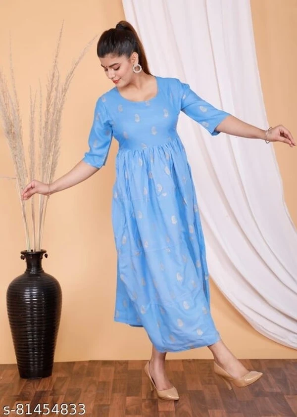 Rayon Long Kurta - L, available