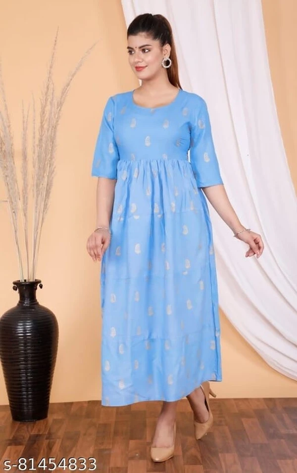 Rayon Long Kurta - XL, available