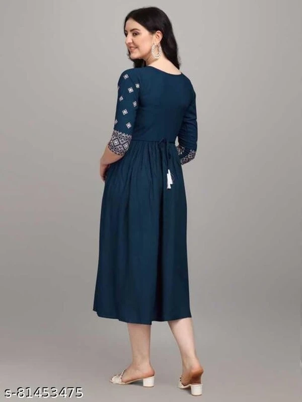 Rayon Kurtis Blue - available, M