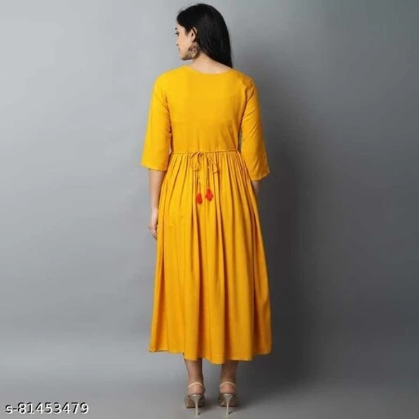 Rayon Kurtis Yellow 1002 - L, available