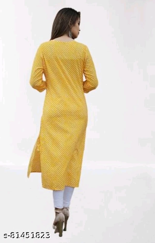 Women Cotton A-line Stripe Kurti - available, S