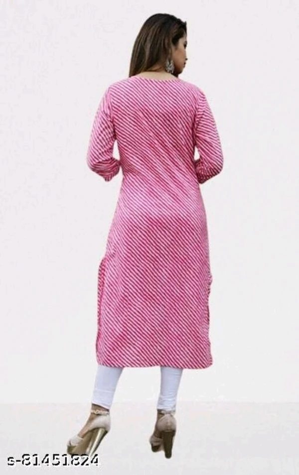 Women Cotton A-line Stripe Kurti - M, available