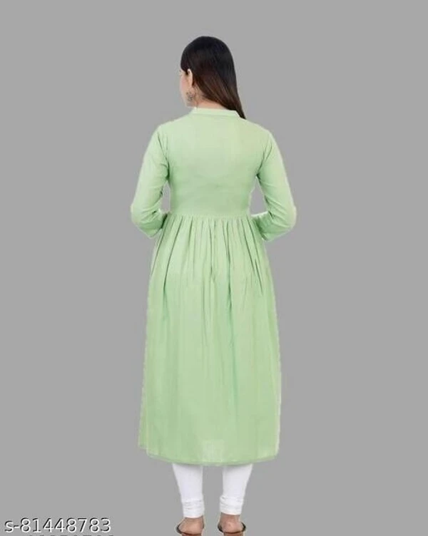 Demirner Womans Rayon EmbroideryWork Anarkali Kurta - available, S