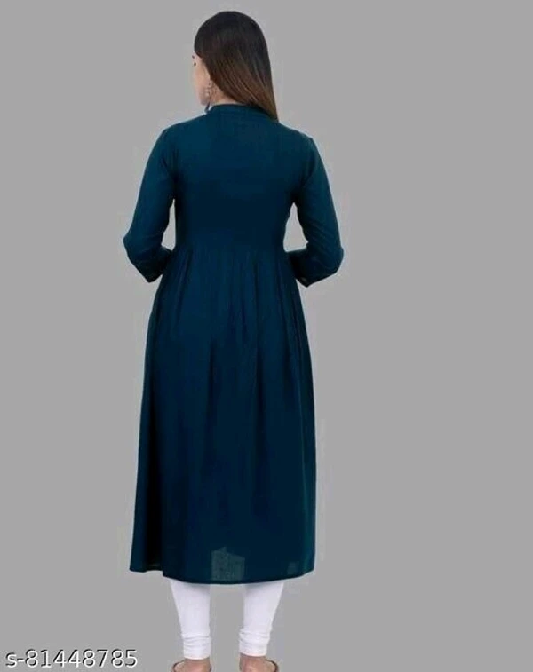 Demirner Womans Rayon EmbroideryWork Anarkali Kurta - XXL, available