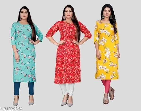 Women crepe fabric printed kurti - available, S