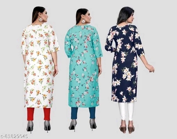 Women crepe fabric printed kurti - XXL, available
