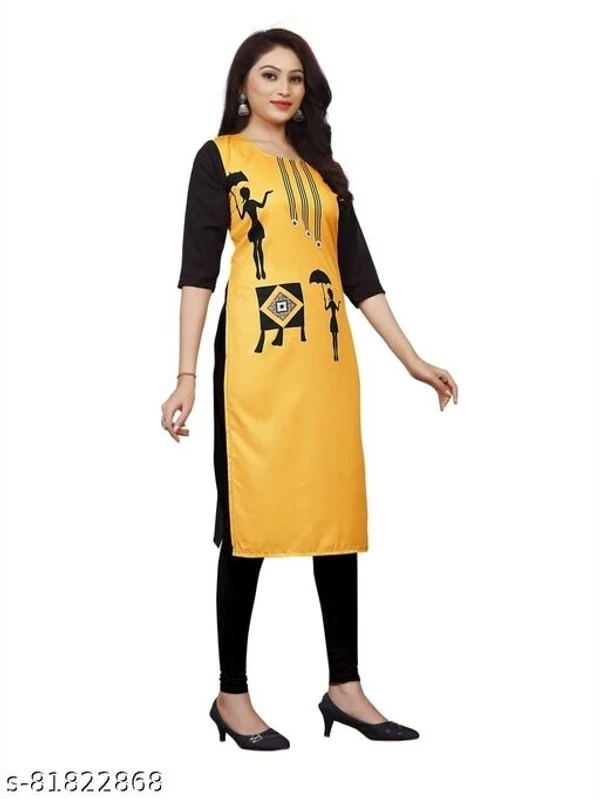 Single Kurti Pack Of 01 Yellow - available, S