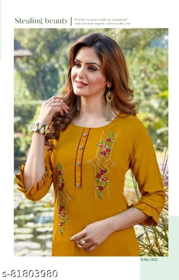 TRENDY EMBRODERY KURTI - M, available