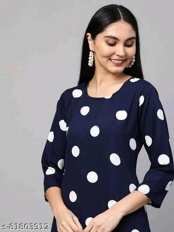 Attractive Women Crepe Straight Kurtis - L, available