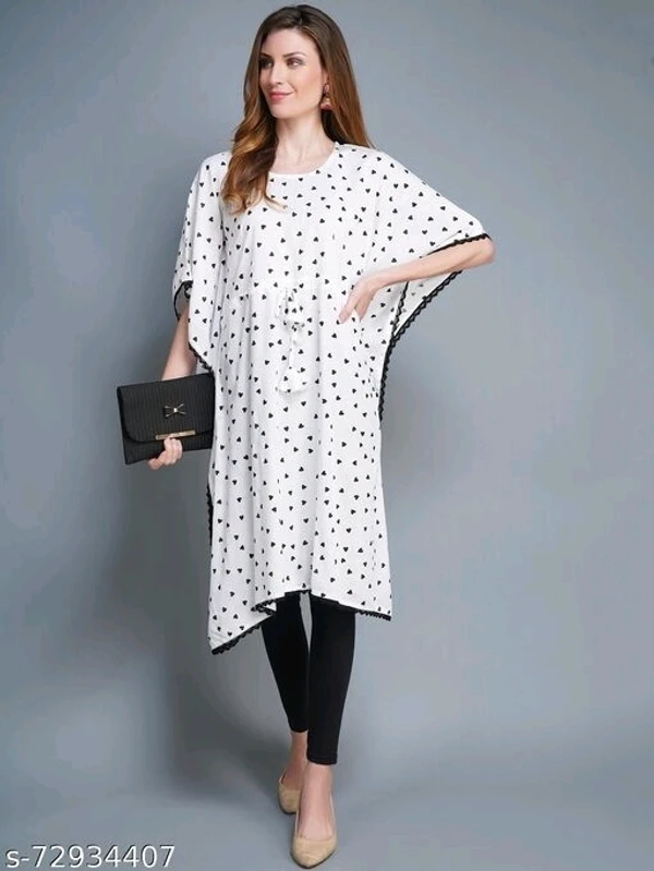 womens rayon printed kaftan top,trendy top, partywear top, western wear - available, S