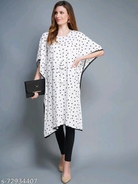 womens rayon printed kaftan top,trendy top, partywear top, western wear - L, available