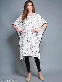 womens rayon printed kaftan top,trendy top, partywear top, western wear - L, available