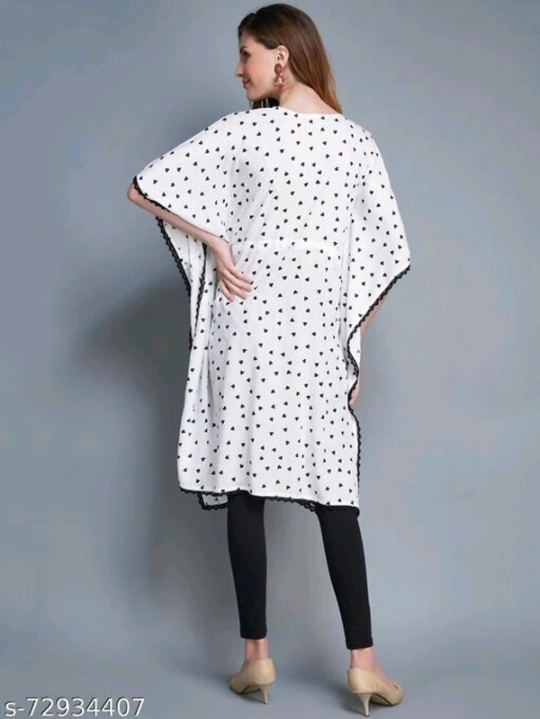 womens rayon printed kaftan top,trendy top, partywear top, western wear - XXL, available