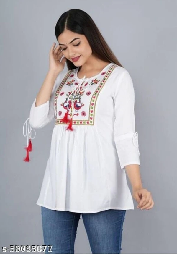 BEAUTIFUL EMBROIDERY SHINNING TOP - available, S