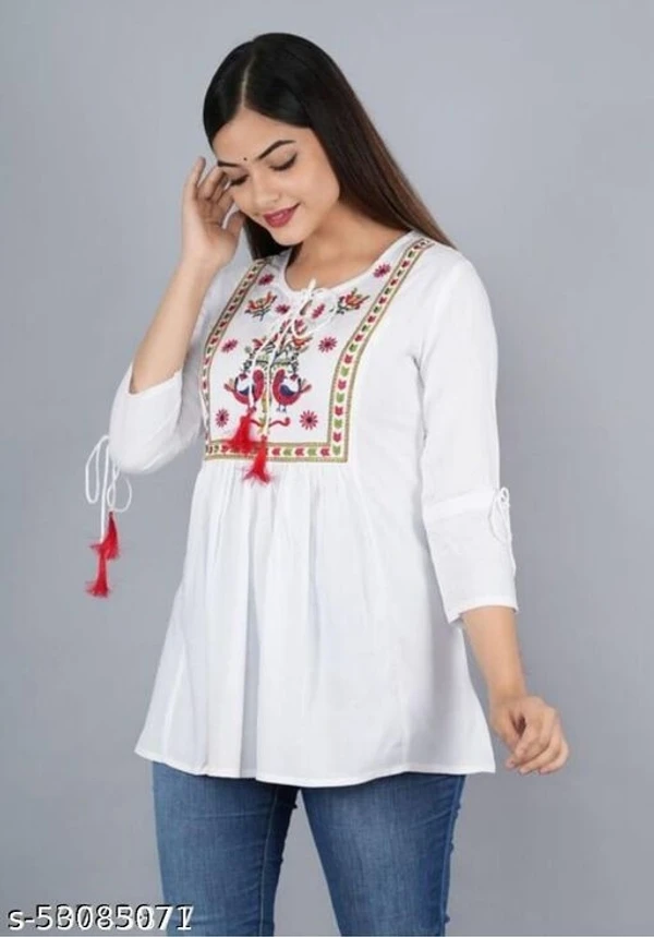 BEAUTIFUL EMBROIDERY SHINNING TOP - L, available