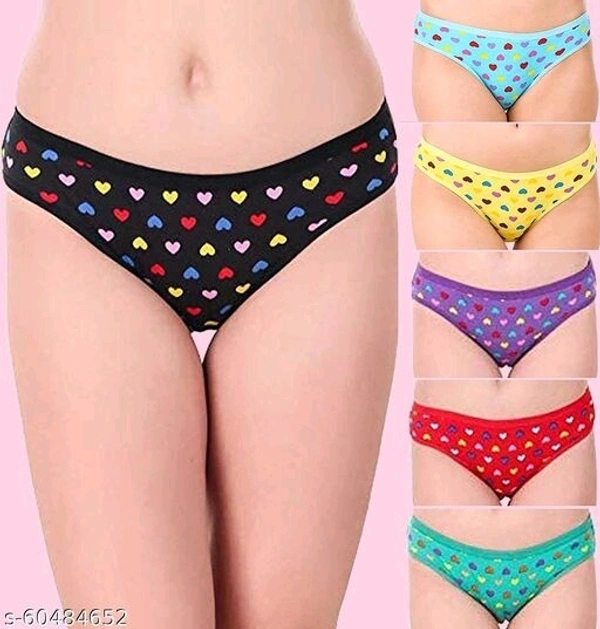 Women Cotton Silk HipsterMulticolor Panties Combo -100%Cotton (Pack of 6) (Color :Purple,Red, Blue,Yellow.Green, Black) (Pattern:Solid) - XXL, available