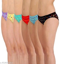Women Cotton Silk HipsterMulticolor Panties Combo -100%Cotton (Pack of 6) (Color :Purple,Red, Blue,Yellow.Green, Black) (Pattern:Solid) - XXL, available