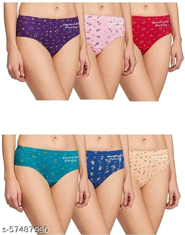 Desnuda Women Hipster Multicolor Panty (Pack of 6) - L, available