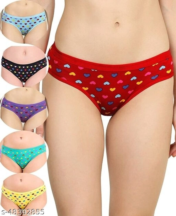 Women Hipster Multicolor Cotton Blend Panty (Pack of 6) - XXL, available