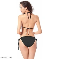 Women Solid Black Cotton Blend Lingerie Set (Pack of 2). - 32C, available