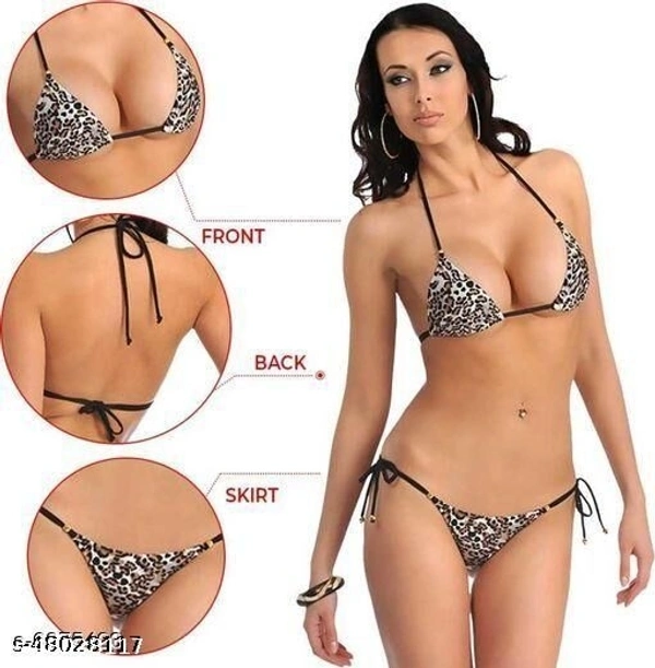 Women Animal Multicolor CottonBlend Lingerie Set - 32A, available