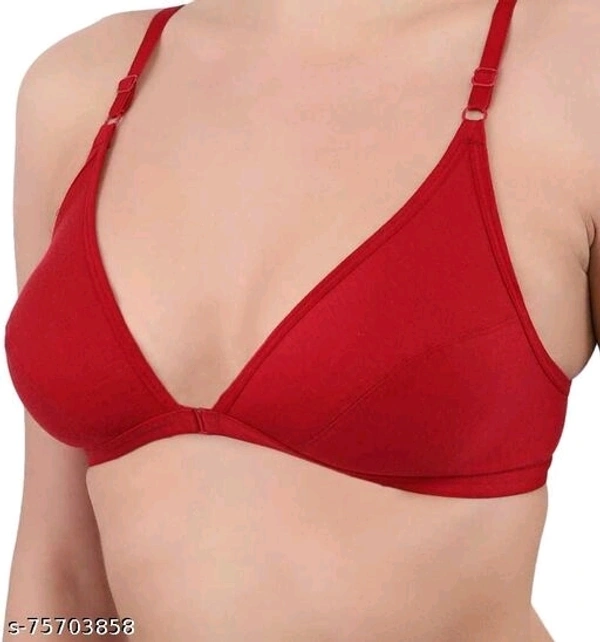 Mindsart Women Full Coverage Non Padded Bra - Push Up - (Red - 38B, available