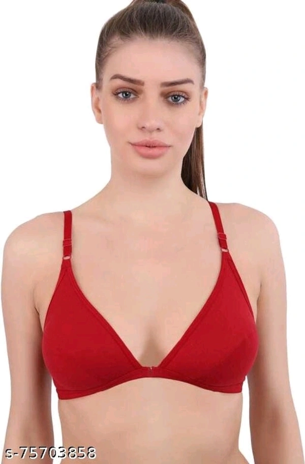 Mindsart Women Full Coverage Non Padded Bra - Push Up - (Red - 38B, available