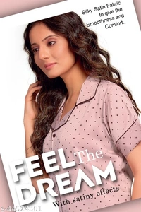 Style Samsara Women's CreamColoured Printed Night Wear - XL, available