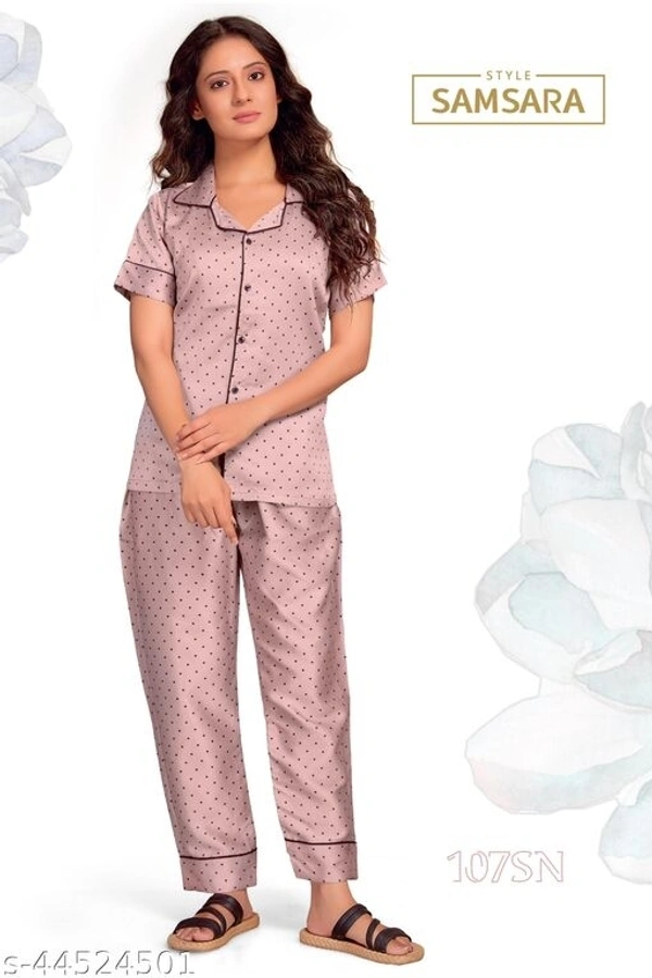 Style Samsara Women's CreamColoured Printed Night Wear - XL, available