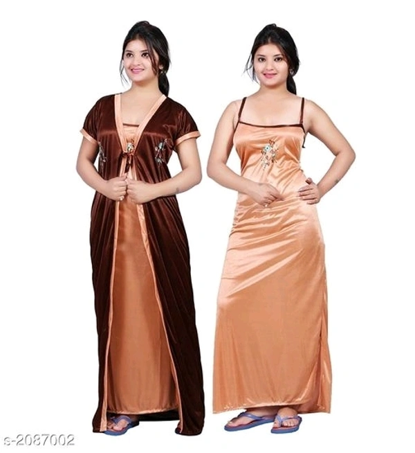 Fancy Women's Satin Night Dress - L, available