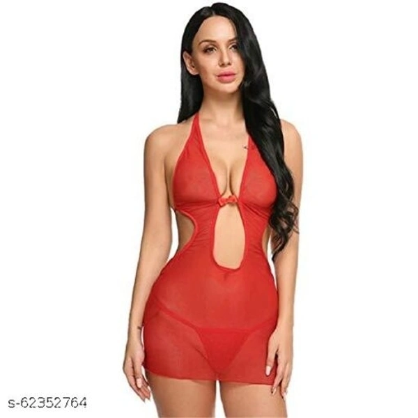 New New Women's Net SolidBabydoll Nightwear - available, Free Size