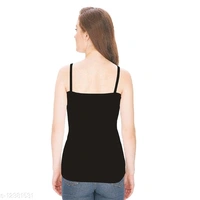 Women Pack of 3 Black Cotton Camisoles - XL, available