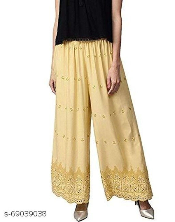Women's Chicken Palazzo Pant  Extra Large Size Available_ GOLD - 30, available