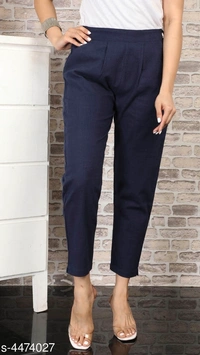 Trendy Cotton Trousers - M, available