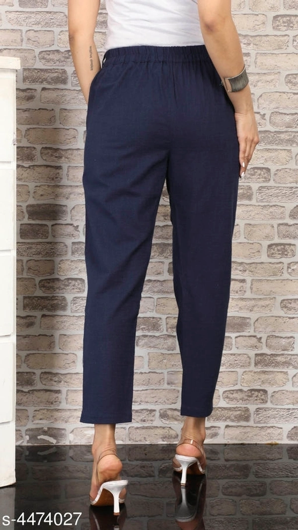 Trendy Cotton Trousers - M, available