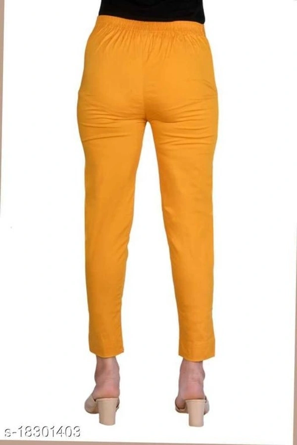 City Fashion Women's Cotton Lycra Mustard Regular/Slim Fit Casual Trouser Pants - 32, available