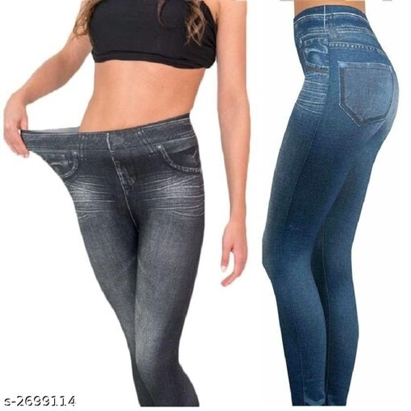 Fashionable Trendy Cotton Spandex Women's Jeggings Vol 1 - S, available