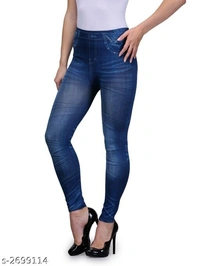 Fashionable Trendy Cotton Spandex Women's Jeggings Vol 1 - S, available