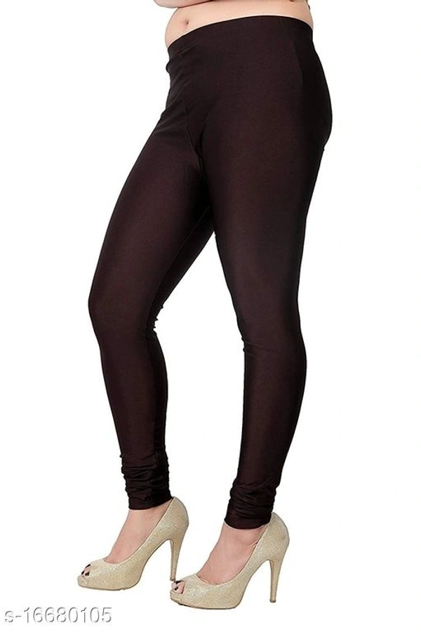 Plus Size Satin Lycra comfortable Brown leggings for womens - 28, available