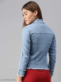 Women Denim  Raffu Light Blue Teen Patti Jacket - XL, available